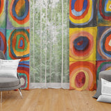 Color Study, Squares with Concentric Circles Fon Perde