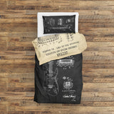 Gibson Les Paul Vintage & Fender Stratocaster Chalkboard Çift Taraflı Nevresim Takımı