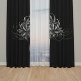 Gray Flower Fon Perde