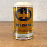 BEERMAN / Baskılı Paşabahçe Kulplu Bira Bardağı
