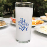 Blue Coral / Mercan Baskılı Paşabahçe Rakı Kadehi