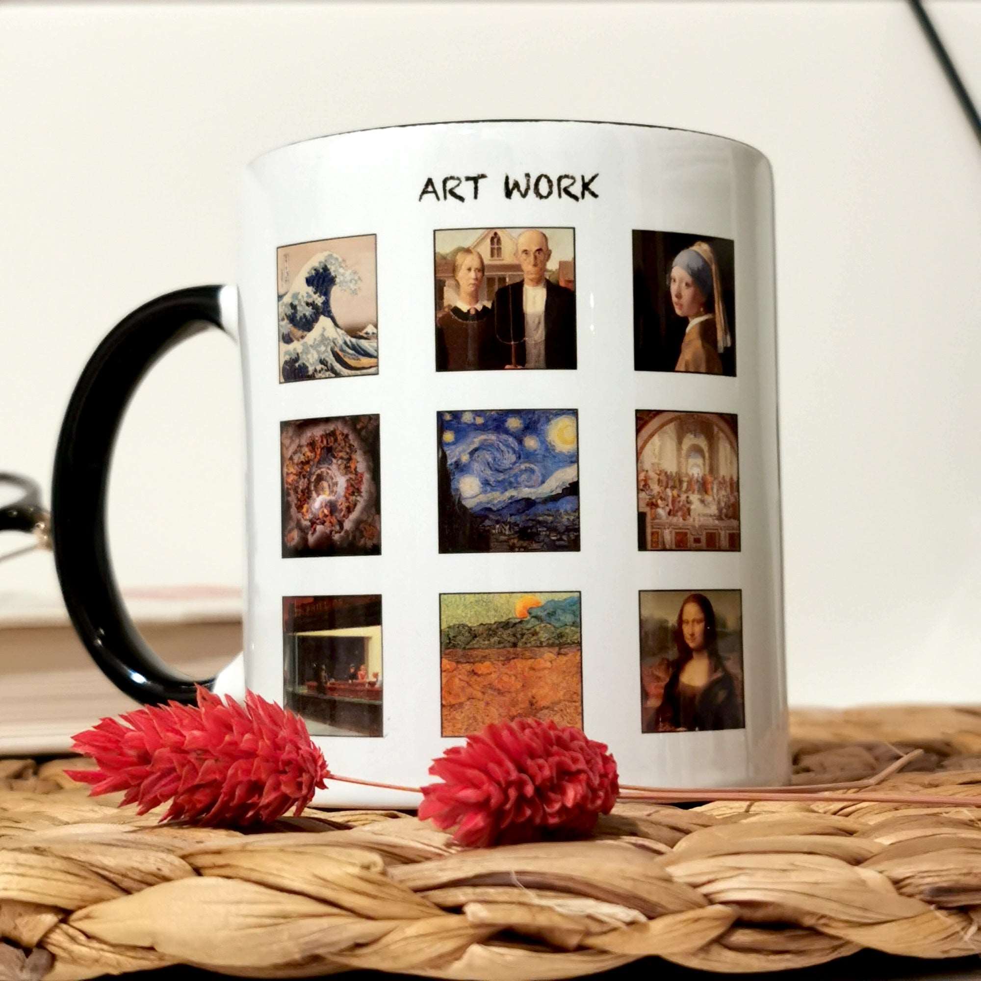 Art Work / Sanat Eseri Kolajlı Kulplu Bardak
