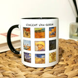 Vincent Van Gogh Tabloları Siyah Kulplu Bardak