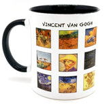 Vincent Van Gogh Tabloları Siyah Kulplu Bardak