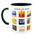 Van Gogh Sky / Gökyüzü Temalı Sanat Eserleri Kolajı Kulplu Bardak
