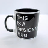 Designer Mug Siyah Kulplu Bardak