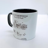 Harley Davidson Model 28B Motosiklet Siyah Kulplu Bardak