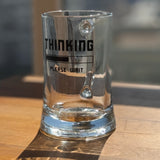 Thinking / Yazılı Paşabahçe Kulplu Bira Bardağı