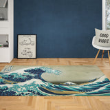 The Great Wave of Kanagawa Halı