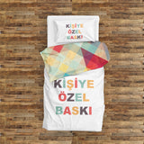 Kişiye Özel Baskılı Çift Taraflı Nevresim Takımı