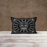 Mexican Skull Black/White Mandala Çift Taraflı Yastık Kılıfı 2 Adet