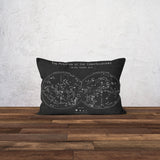 The Constellations Chalkboard - Yıldız Haritası Çift Taraflı Yastık Kılıfı 2 Adet