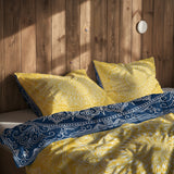 Yellow / Blue Bohemian Mandala Çift Taraflı Nevresim Takımı