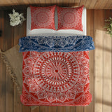 Red / Blue Bohemian Mandala Çift Taraflı Nevresim Takımı