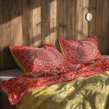 Red / Yellow Bohemian Mandala Çift Taraflı Nevresim Takımı