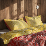 Red / Yellow Bohemian Mandala Çift Taraflı Nevresim Takımı