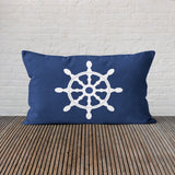 Dümen Navy Blue 30cm x 50cm / Marin Temalı Çift Taraflı Kırlent Kılıfı