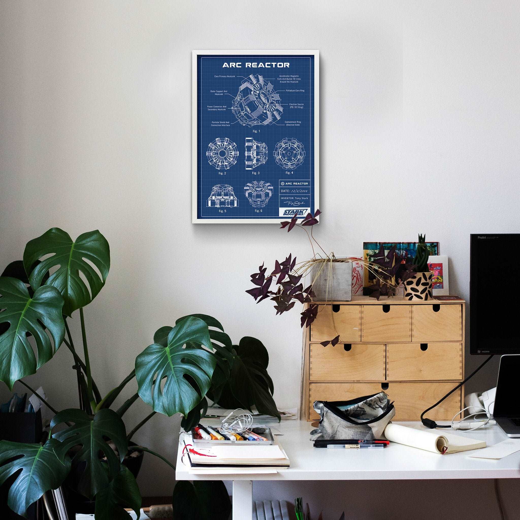 Arc Reactor Blueprint Poster