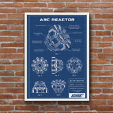 Arc Reactor Blueprint Poster