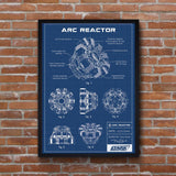 Arc Reactor Blueprint Poster