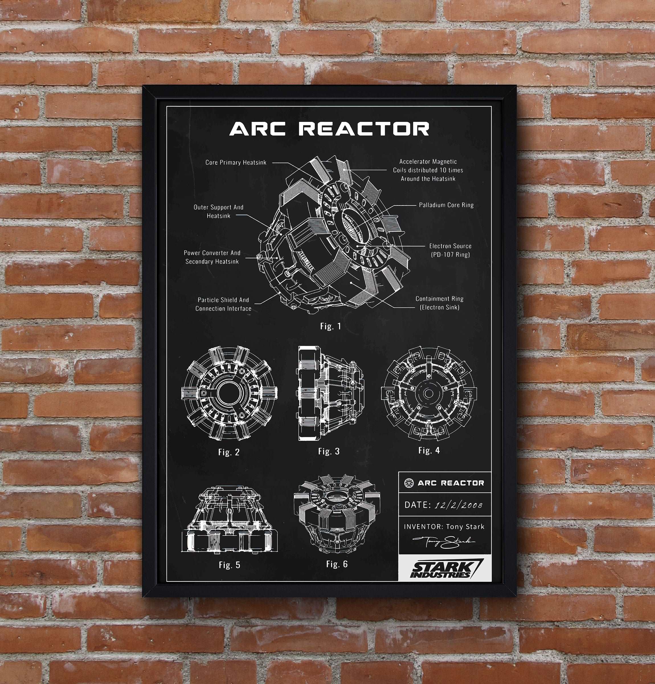 Arc Reactor Chalkboard Poster