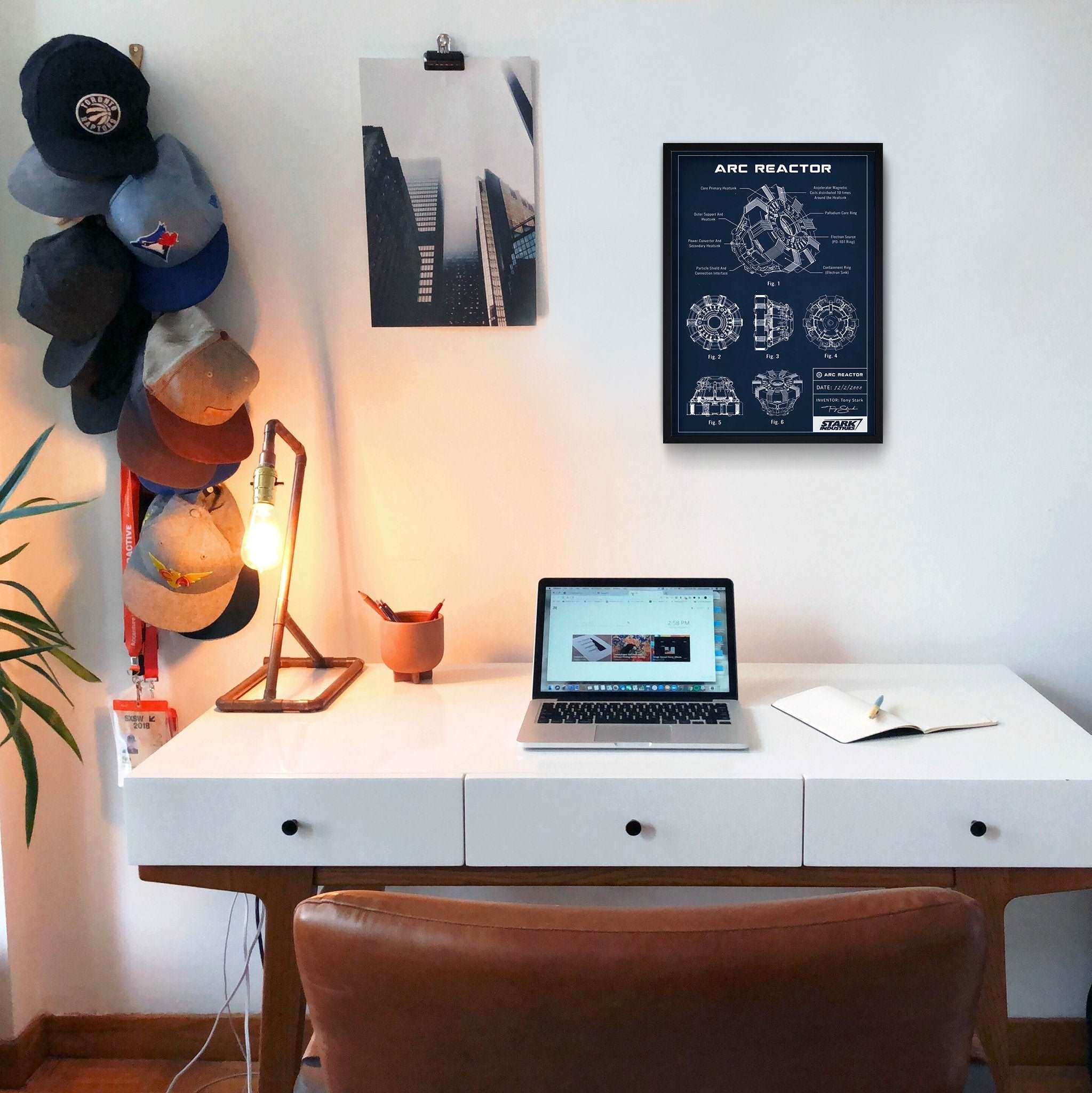 Arc Reactor Navy Blue Poster