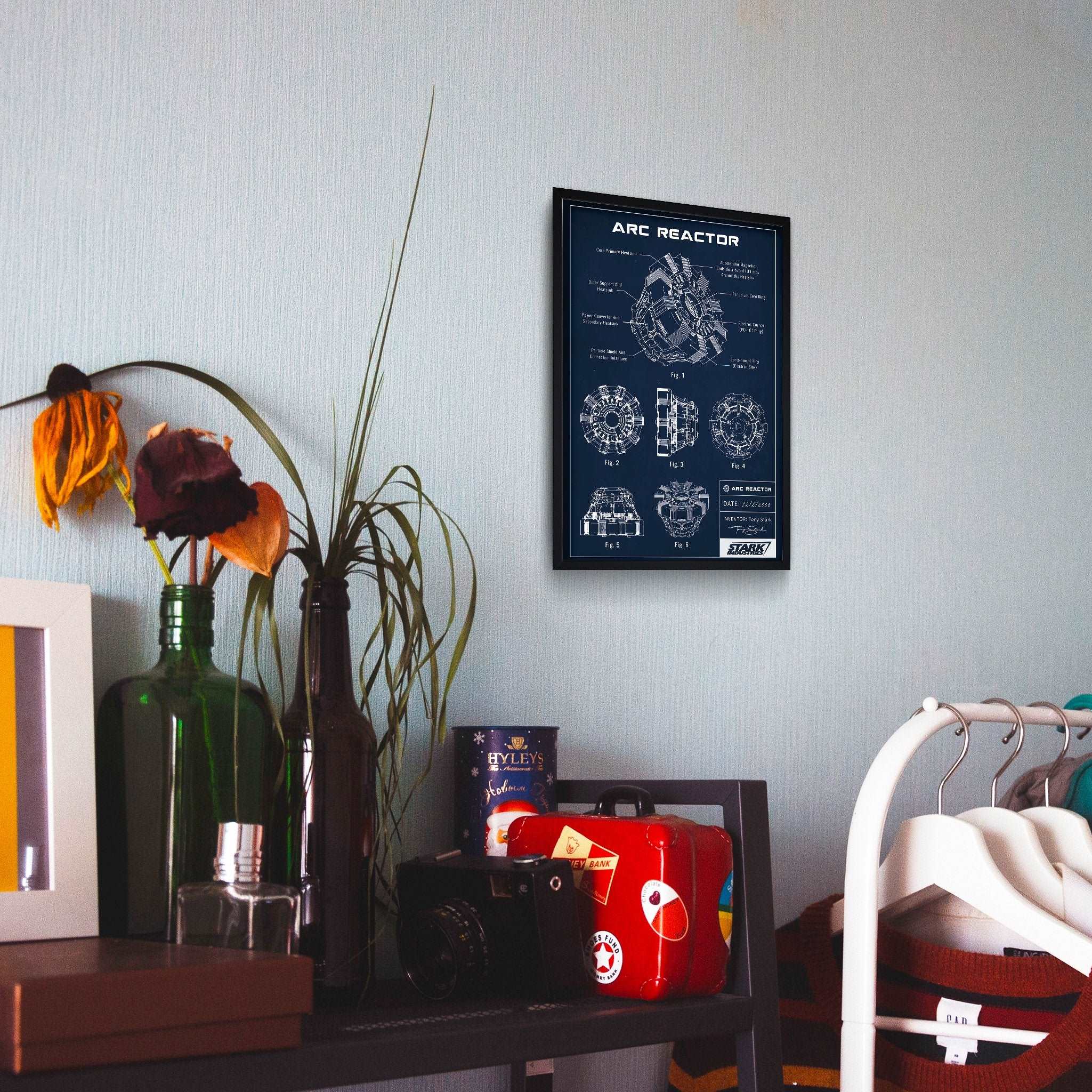 Arc Reactor Navy Blue Poster