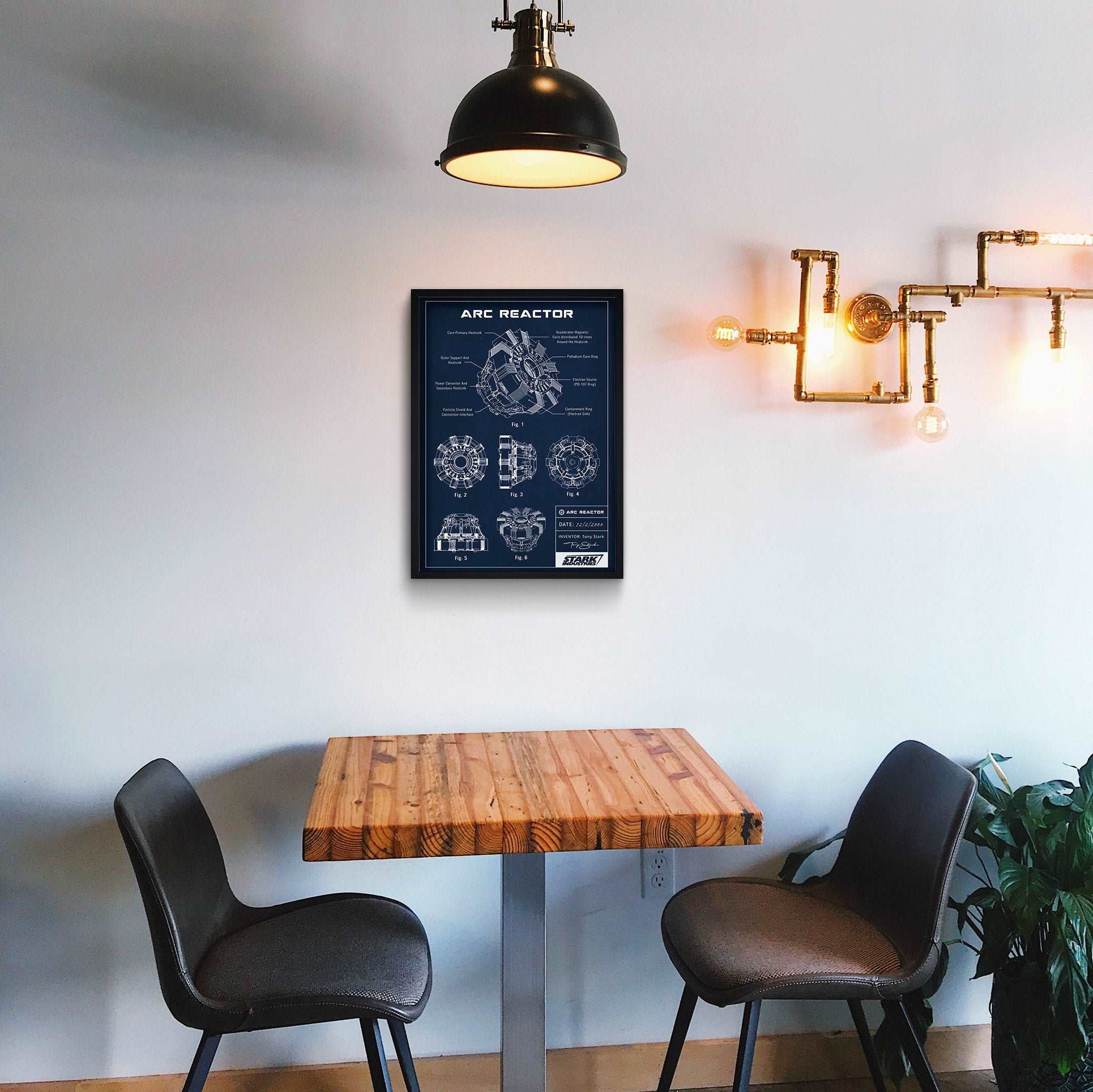 Arc Reactor Navy Blue Poster