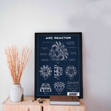 Arc Reactor Navy Blue Poster