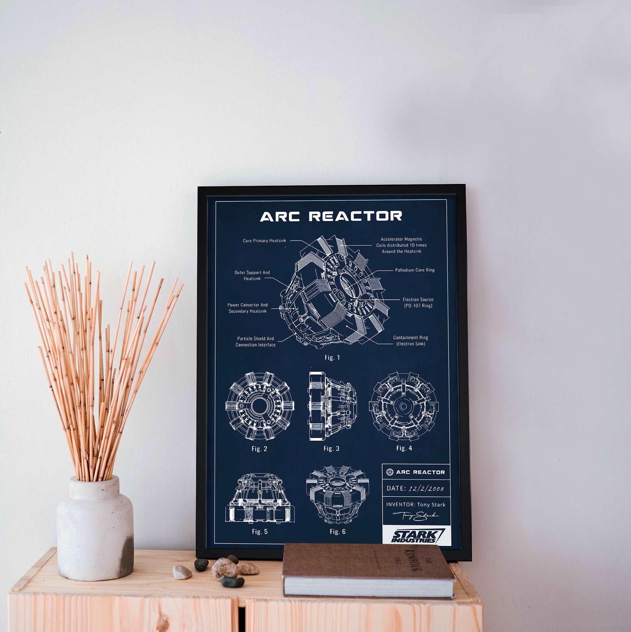 Arc Reactor Navy Blue Poster