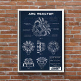 Arc Reactor Navy Blue Poster