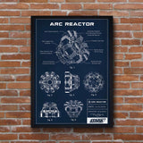Arc Reactor Navy Blue Poster