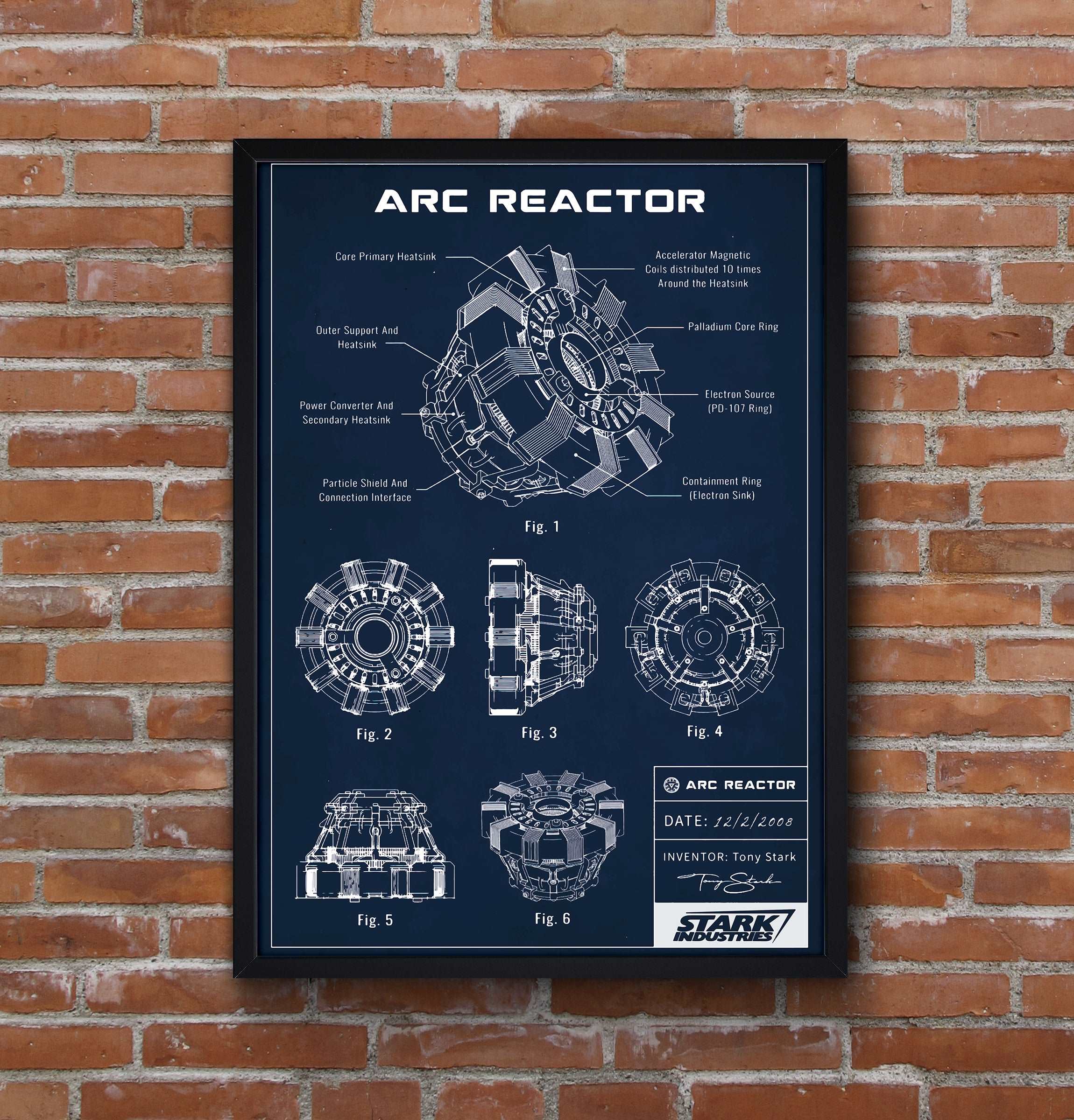 Arc Reactor Navy Blue Poster