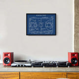 Basketball Court Blueprint Poster