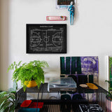 Basketball Court Chalkboard Poster