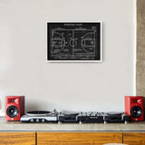 Basketball Court Chalkboard Poster