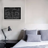 Basketball Court Chalkboard Poster