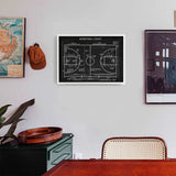 Basketball Court Chalkboard Poster