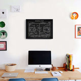 Basketball Court Chalkboard Poster
