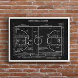 Basketball Court Chalkboard Poster