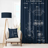 Fender Stratocaster Gitar Navyblue Perde