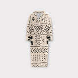 Light Aztec - Etnik Desenli Bornoz