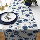 Blue Roses Runner Örtü