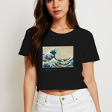 Kanagawa Oki Nami Ura Crop Tişört