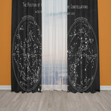 The Constellations Chalkboard - Yıldız Haritası Fon Perde