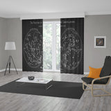 The Constellations Chalkboard - Yıldız Haritası Fon Perde