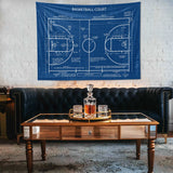 Basketball Court Blueprint - Basketbol Sahası Duvar Örtüsü