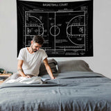 Basketball Court Chalkboard - Basketbol Sahası Duvar Örtüsü