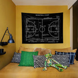 Basketball Court Chalkboard - Basketbol Sahası Duvar Örtüsü