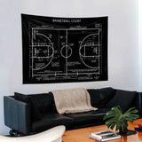 Basketball Court Chalkboard - Basketbol Sahası Duvar Örtüsü